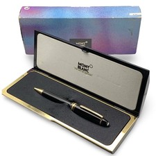 Montblanc Meisterst ck 161 Black Ballpoint Gold Finish Pen and Case