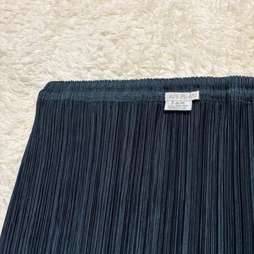 PLEATS PLEASE ISSEY MIYAKE Black Pleated Long Skirt Size S From Japan USED - Picture 13 of 13