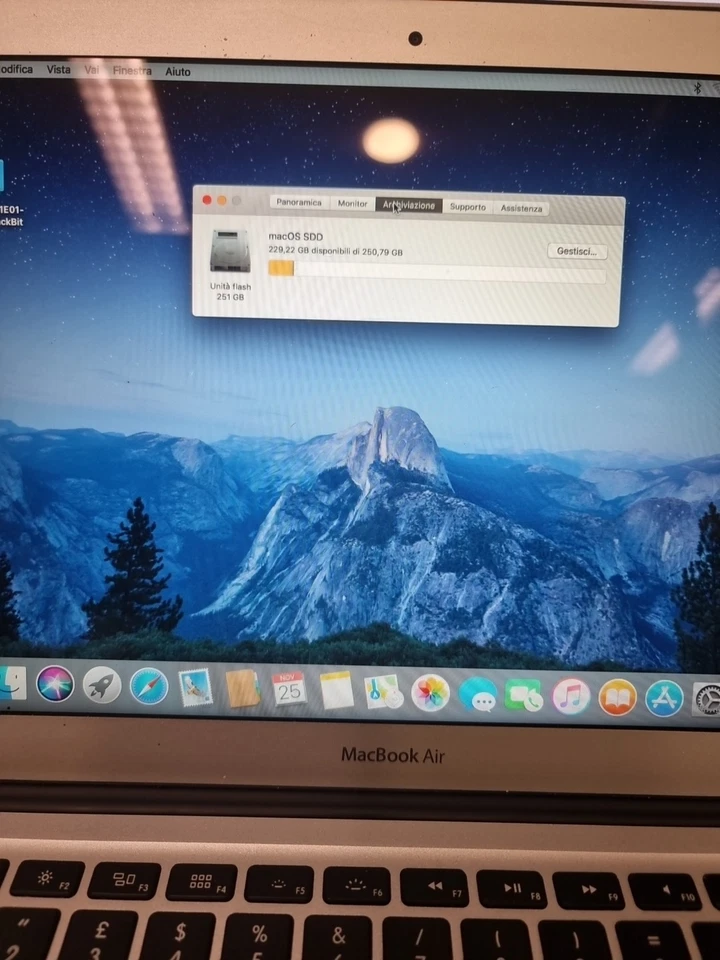 APPLE MacBook Air 13 A1369 2011 I5 1,7ghz 256Gb 4gb RAM Drr3 macOS High Sierra - Immagine 3 di 4