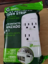 Greenlite, 5 Outlet, Power Strip, Surge Protector, Wall Mount