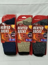 Men's Thermal Heated Socks - Size 10-13 - Acrylic/Spandex - NEW