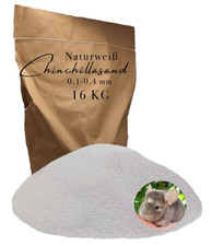 16 kg Chinchillasand weiß Badesand Staubbad Hamster Mäuse Ratten fein Fellpflege