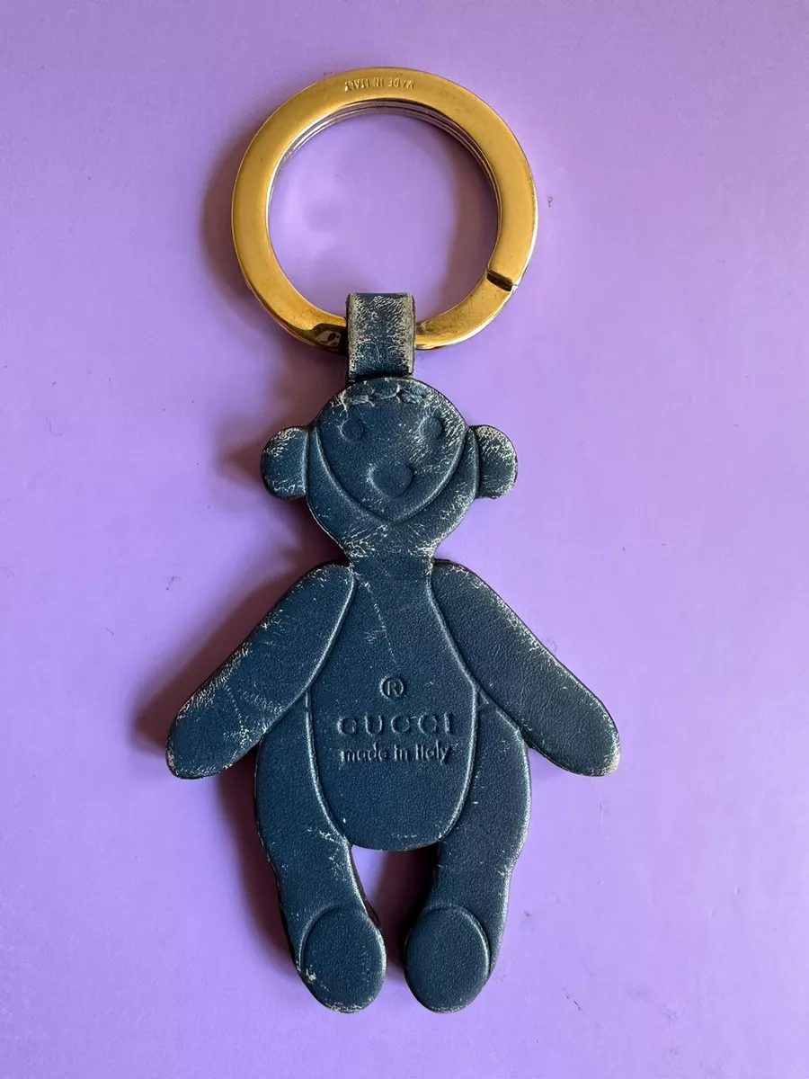 GUCCI Teddy Bear Navy Blue Bag Charm Key Ring Keychain | eBay