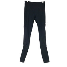 ATHLETA- WOMEN'S SMALL -BLACK NYLON BLEND STRETCH LEGGINGS PANTS