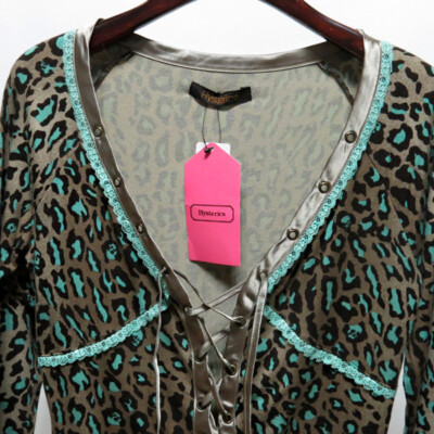 hysteric glamour leopard print T-shirt Top Womens XS/M sz