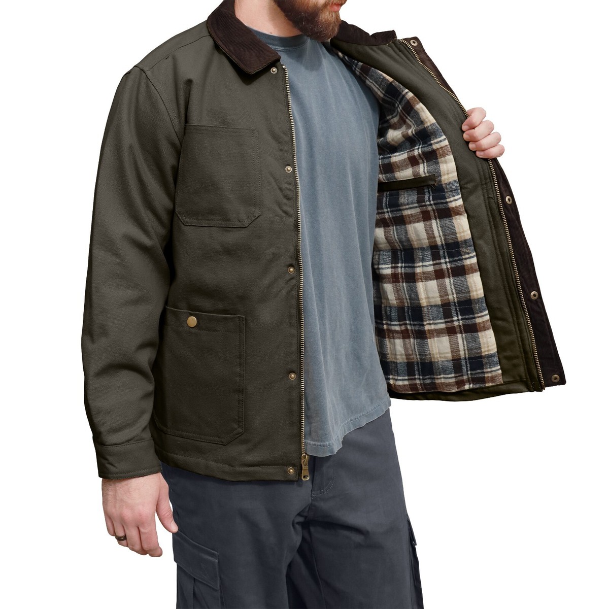 ジャケット・アウター the conspires shirt jacket (L) Victory Outfitters Men's Heavy Canvas Zip Jacket with