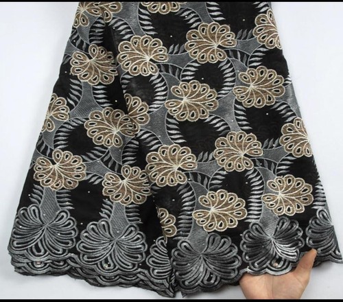 Cotton Lace Material African Embroidery Swiss Voile Lace High Quality 2023  - 第 1/1 張圖片