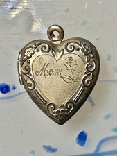 Heart Mom Valentine Vintage Locket women 1/20 12K GF pendant