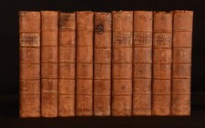 1758-59 9vol History of England T. Smollett Illustrated Folding Maps 2nd 3rd Ed