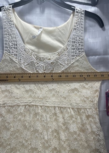 Wallflower Damen ärmelloses Spitzenkleid elfenbein Gr. M MAXIKLEID KURZFUTTER - Bild 7 von 21