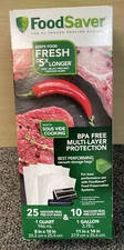 FoodSaver FBSQ25G10-NP BPA free Sous Vide Bags ** NEW **