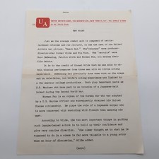 WW2 Beach Red Scene Synopsis Captions Letter Documents Of The Film UA 2 pages