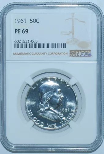 1961 NGC PR69 Proof Strike Franklin Half Dollar