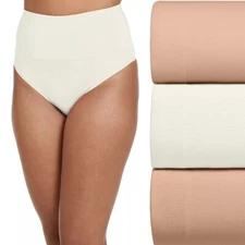 Jockey LIGHT ASSORTED Skimmies 360° 3-Pack Smoothing Thong Panty Set, US Medium