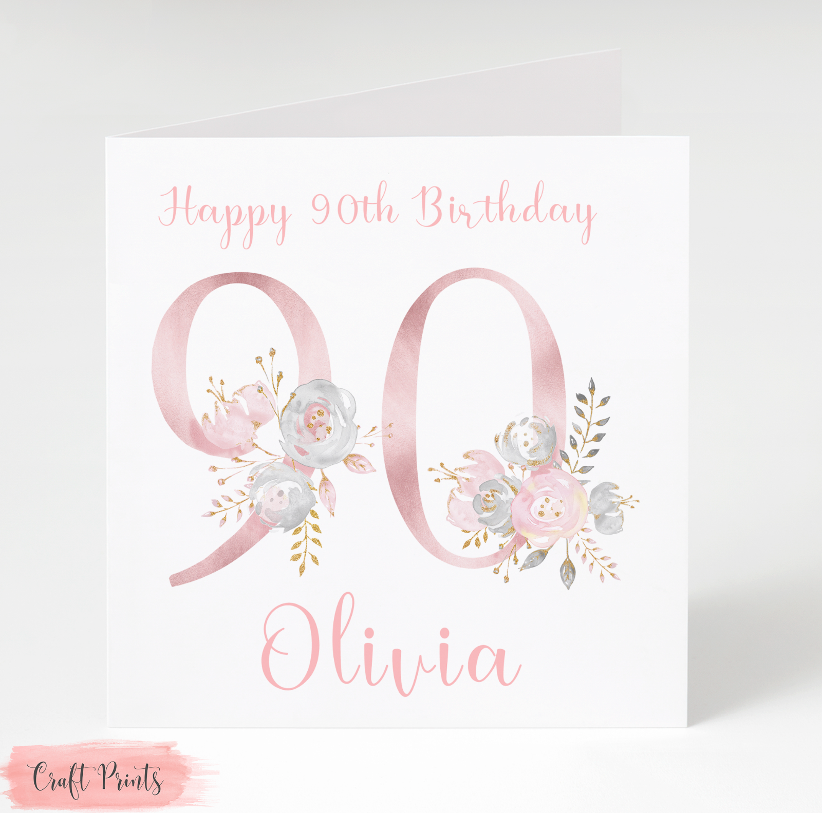 Personalised 90th Birthday Card Daughter Mum Sister Granddaughter Friend Niece