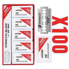 Dorco ST301 Double Edge Razor Blades Stainless Blades - 100 BLADES