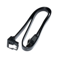 SATA 3 6GB Right Angle SATA Locking BLACKSerial ATA HDD SSD Data Cable Lead 45cm