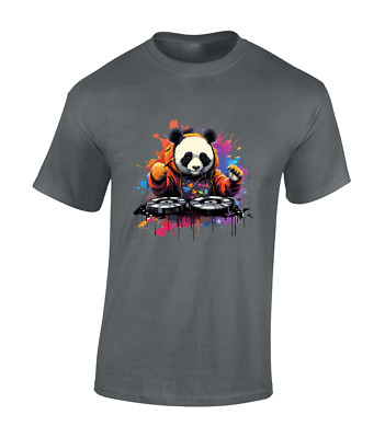 Panda Dj Paint Cool Music Vinyl Record Animal Gift Unisex T-Shirt