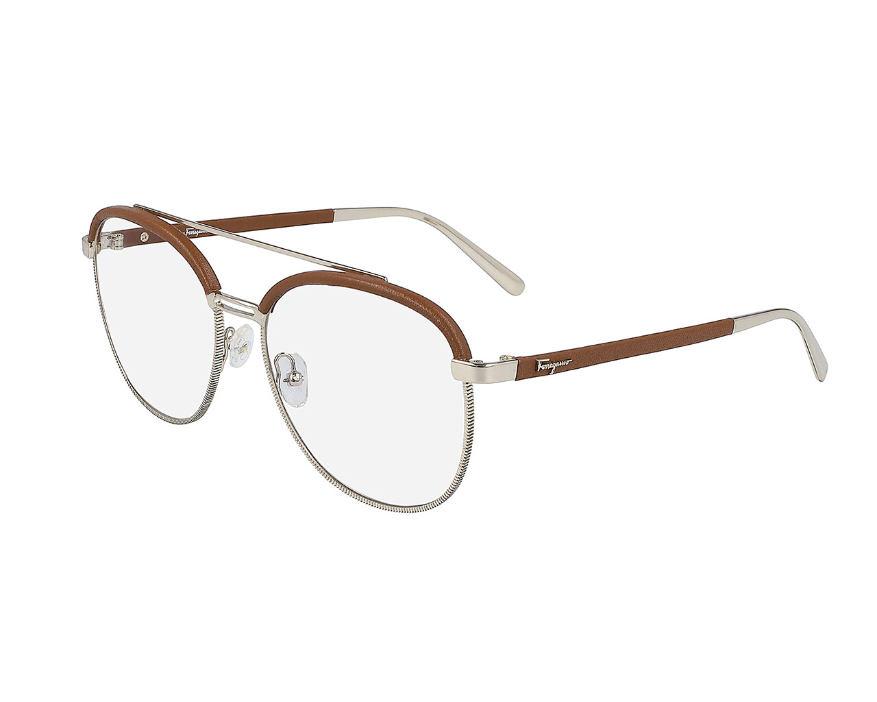 Очки Ferragamo SF2195L 42914 Золото 704 пробы - Авиатор - Женские 61490₽