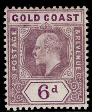 GOLD COAST SG64, 6d dull and deep purple, M MINT. Cat £40.