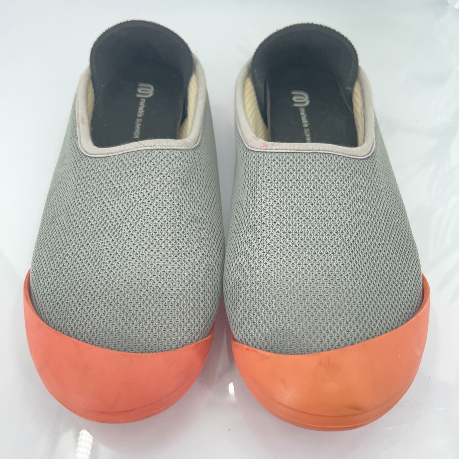 SAOLA Pantofole estive in rete grigio Mahabis 7 5 grigio arancione ballerine suola staccabile gomma