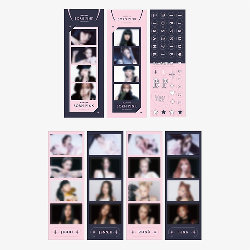 blackpink born pink kms 特典トレカ　ロゼ　4枚セット BLACKPINK BORN PINK 4-CUT PHOTO SET (2ea 4cut Photo+2ea Frame
