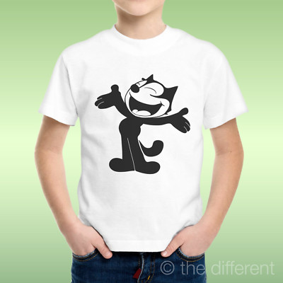 Kids Boy T-Shirt Black Cat Cartoon Black Cats Gift Idea