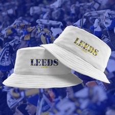 LEEDS 96 Football LUFC Leeds United Navy and Black - Bucket Fishing Hat