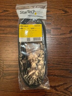 STARTECH HDMI CABLE 15ft  HD BLACK HDMI Cable - HDMI to HDMI M/M