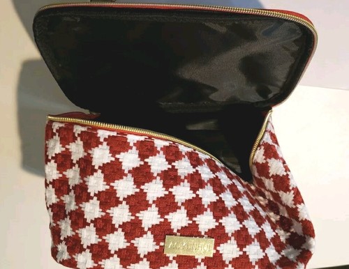 Cosmetic/makeup Bag 9" Long 6" Tall Red And White New - Picture 6 of 7