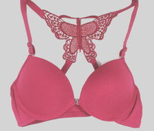 Push-Up Reggiseno, con Ferretto, Fucsia Donna Gr.70-75 Coppa-A, Nuovo