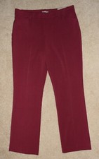 New Maurices Dress Pants Slim Boot Cut Burgundy 11/12 Regular