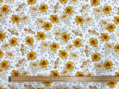 Floral Cotton Poplin Fabric Wide Lightweight Summer Dressmaking Material - Picture 43 of 115