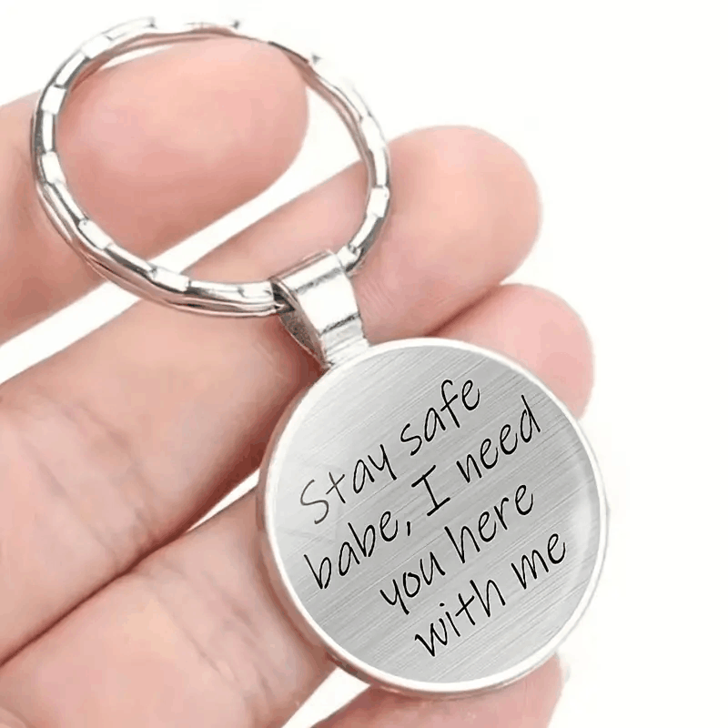 Stay Safe Babe Time Keychain Pendant Bag Car Keychain Pendant