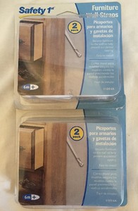 Safety 1st Furniture Wall Straps 4 Total Easy To Instal To Prevent