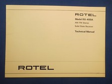 ROTEL RX-400A OWNER MANUAL FACTORY ORIGINAL ISSUE THE REAL THING