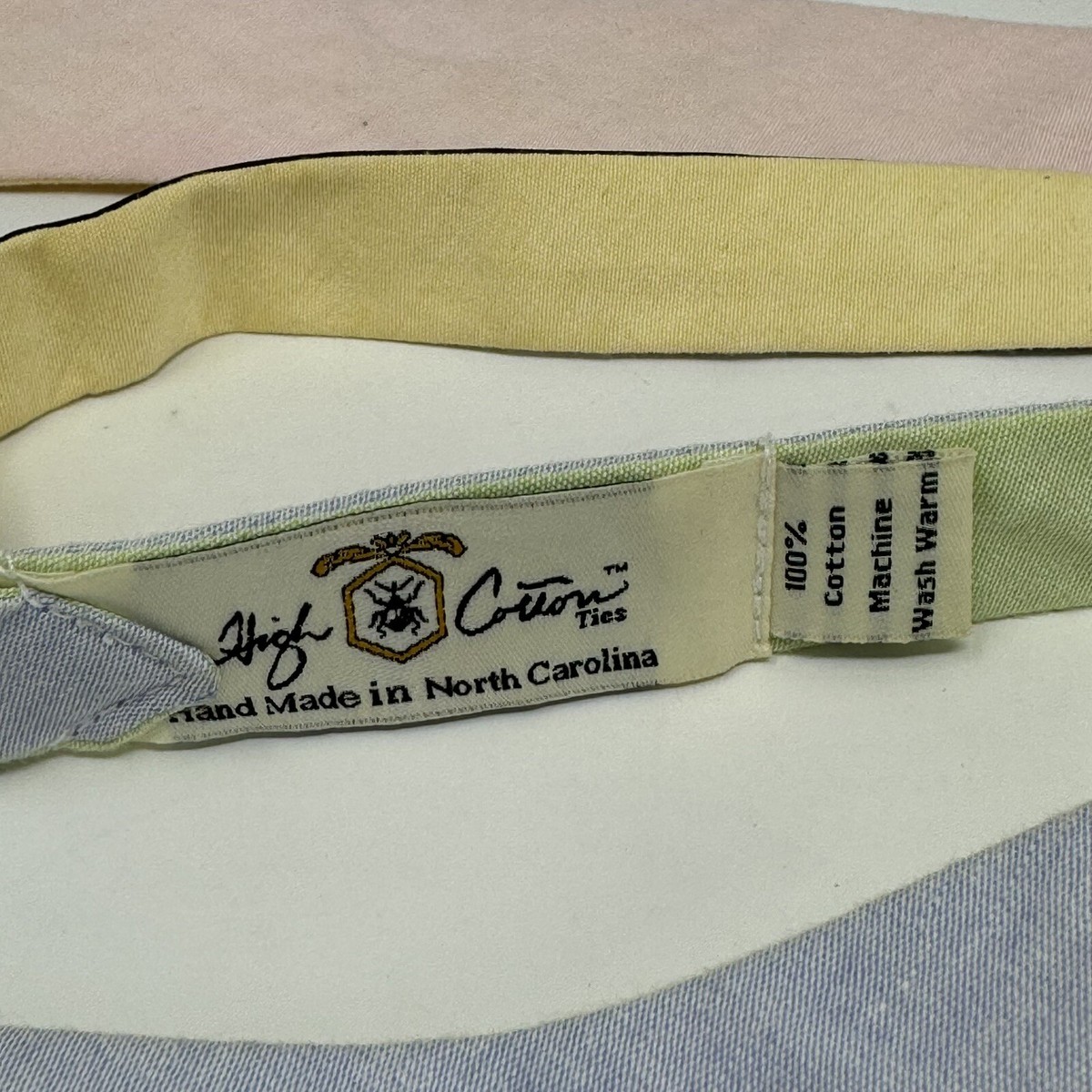 High Cotton Bow Tie Mens Preppy Pink Blue Green Check Seersucker