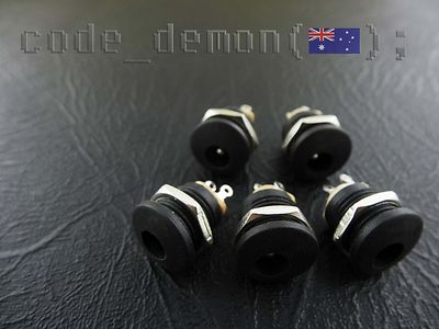 x5 DC Power Socket 2.1mm Panel Mount Type DC-005 PIC Arduino AVR