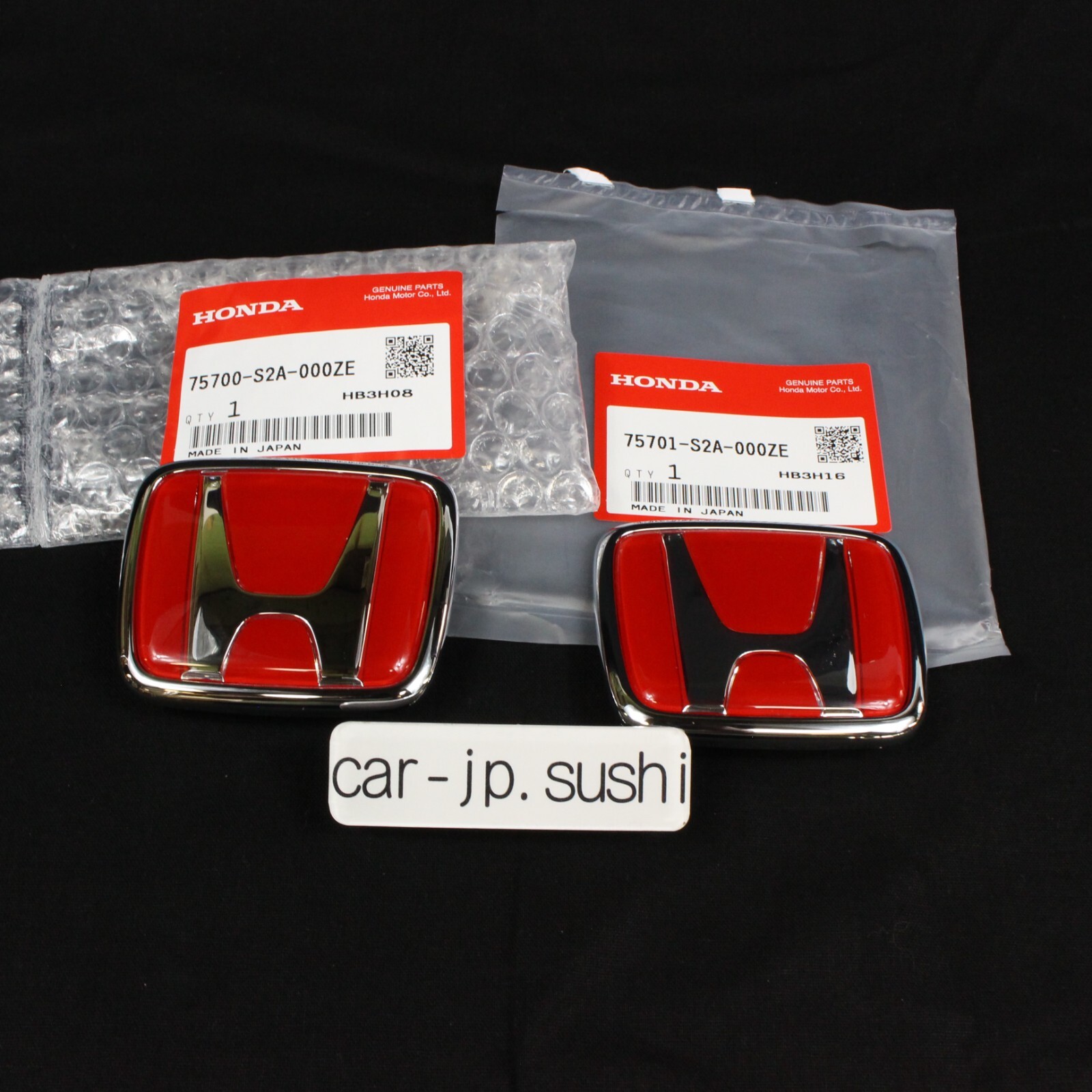 HONDA GENUINE S2000 AP1 AP2 2Set RED H Emblem Badge Ornament JDM NEW