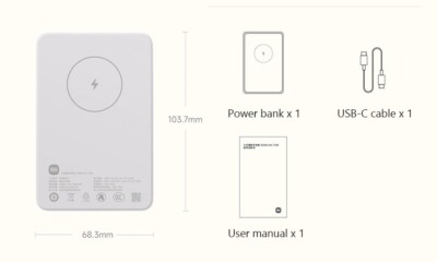 Xiaomi Wireless Magnetic Phone Charger Power Bank 5000mAh For iPhone 12 13 14 15