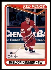 1990-91 O-Pee-Chee Sheldon Kennedy . Detroit Red Wings #520
