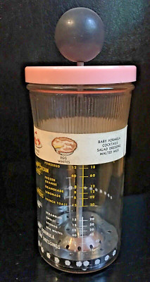 DAZEY MIX-ER-ATOR Pink Top ACL Glass 1950 s Vintage NOS MINT