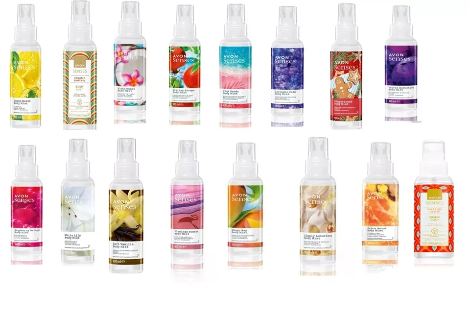 5x Avon Senses Body Mist - Spritz - Room Spray - Random Fruity & Floral Scents