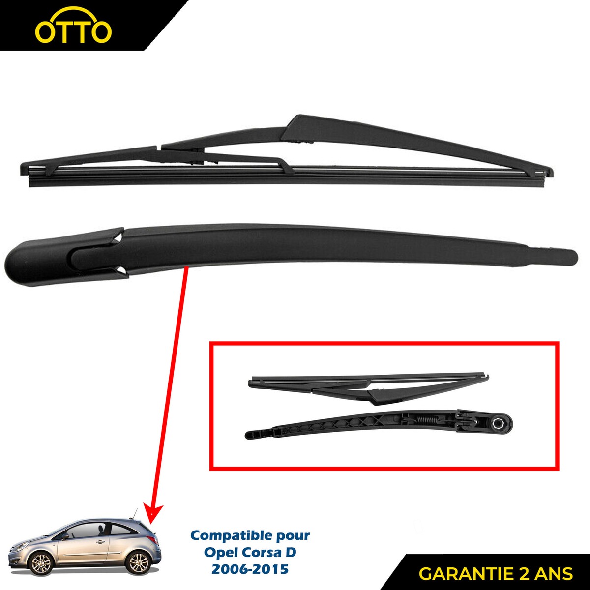 Balais D'essuie-glace Plat Avant Pour Opel Corsa D/E - Partsline, Neuf, Garantie 2 Ans