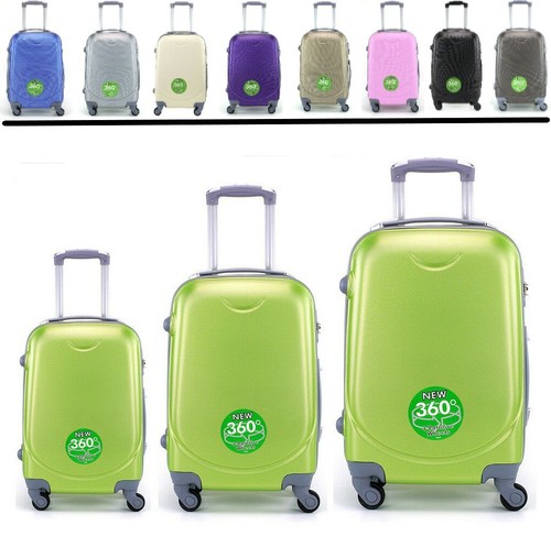 Juego de 3 regidas lisas de 4 ruedas giratoria 360 maleta equipaje viaje | eBay