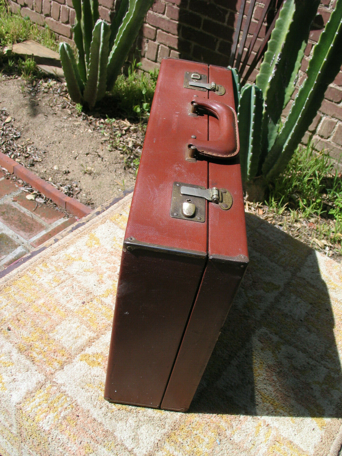 Vintage Cheney Briefcase Attache Case with key Brown eBay