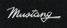 Script Mustang Logo - Red Carpet Custom Floor Mats Fits 1994-2001 Ford Mustang