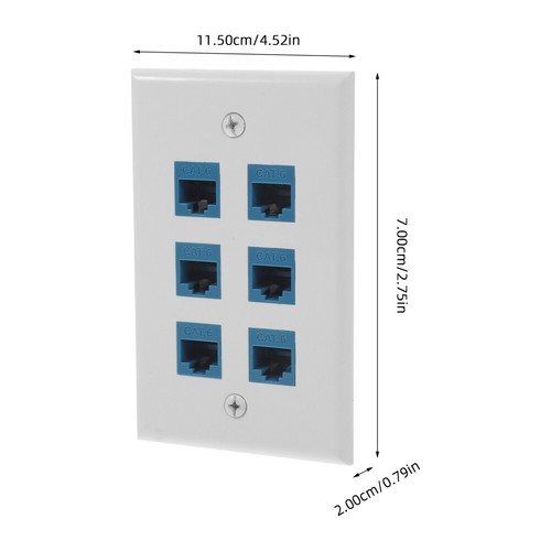 3 Sets Netzwerkpanel Büro Ethernet-Kabel-Wandplatte Ethernet-Panel - Afbeelding 10 van 12