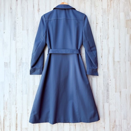Vintage Forecaster of Boston Trench Coat Blue Jacket Womens 9/10 (fits size S) - Picture 2 of 12
