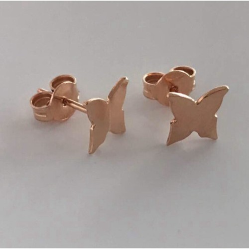 Carolina Bucci 18K Rose Gold Butterfly Stud Earrings - Picture 2 of 2